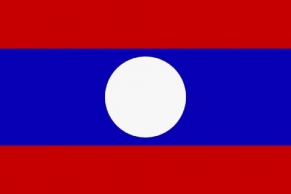 Tischflagge Laos 10x15cm mit Ständer Tischfahne Miniflagge