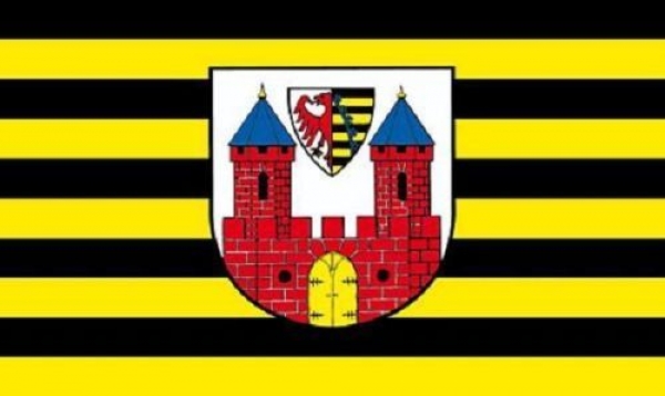 Tischflagge Lauenburg Elbe 10x15cm mit Ständer Tischfahne Miniflagge