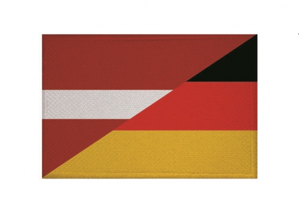 Aufnäher Patch Freundschaft Lettland-Deutschland Aufbügler Fahne Flagge