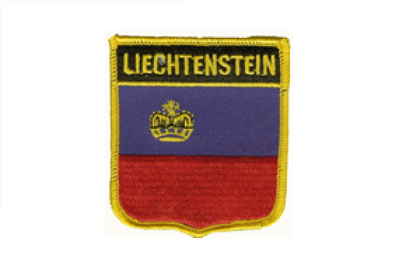 Aufnäher Liechtenstein Schrift oben