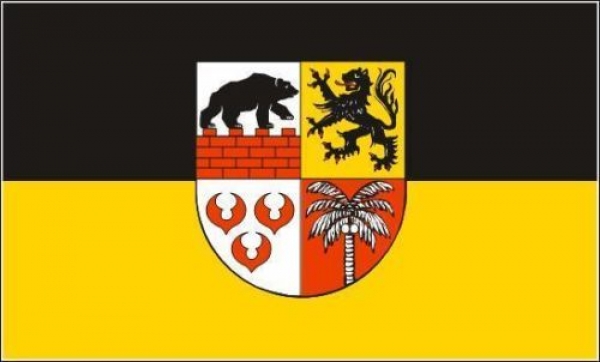 Tischflagge Landkreis Anhalt Bitterfeld 10x15cm mit Ständer Tischfahne Miniflagge