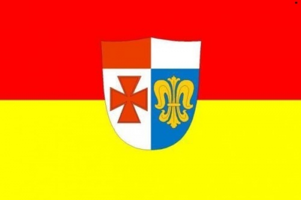 Tischflagge Landkreis Augsburg 10x15cm mit Ständer Tischfahne Miniflagge