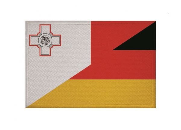 Aufnäher Patch Freundschaft Malta-Deutschland Aufbügler Fahne Flagge