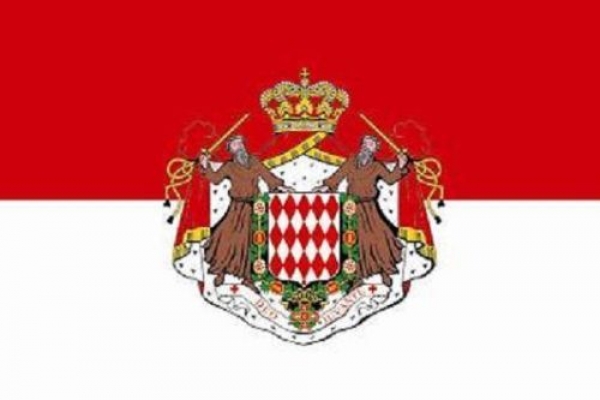 Flagge Fahne Monaco mit Wappen 90x60 cm *P