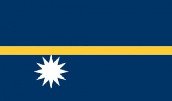 Tischflagge Nauru 10x15cm mit Ständer Tischfahne Miniflagge