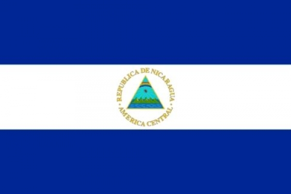 Tischflagge Nicaragua 10x15cm mit Ständer Tischfahne Miniflagge