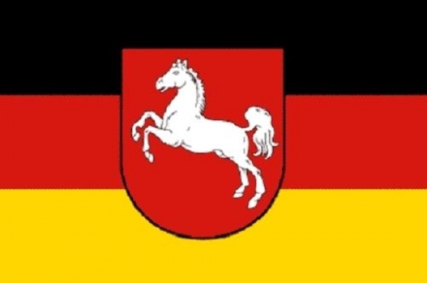 Tischflagge Niedersachsen 10x15cm mit Ständer Tischfahne Miniflagge