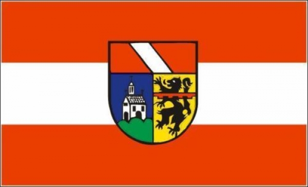 Tischflagge Oberkirch Baden 10x15cm mit Ständer Tischfahne Miniflagge