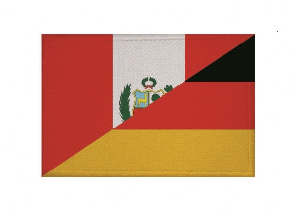 Aufnäher Patch Freundschaft Peru-Deutschland Aufbügler Fahne Flagge